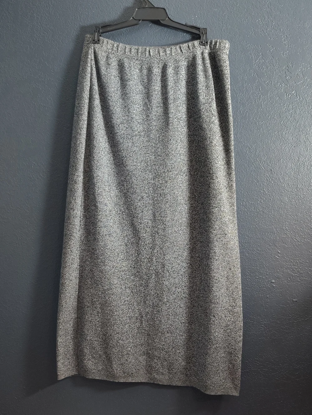 Vintage Joan Vass USA Marled Knit Maxi skirt Gray White Size 3 (XL/16)